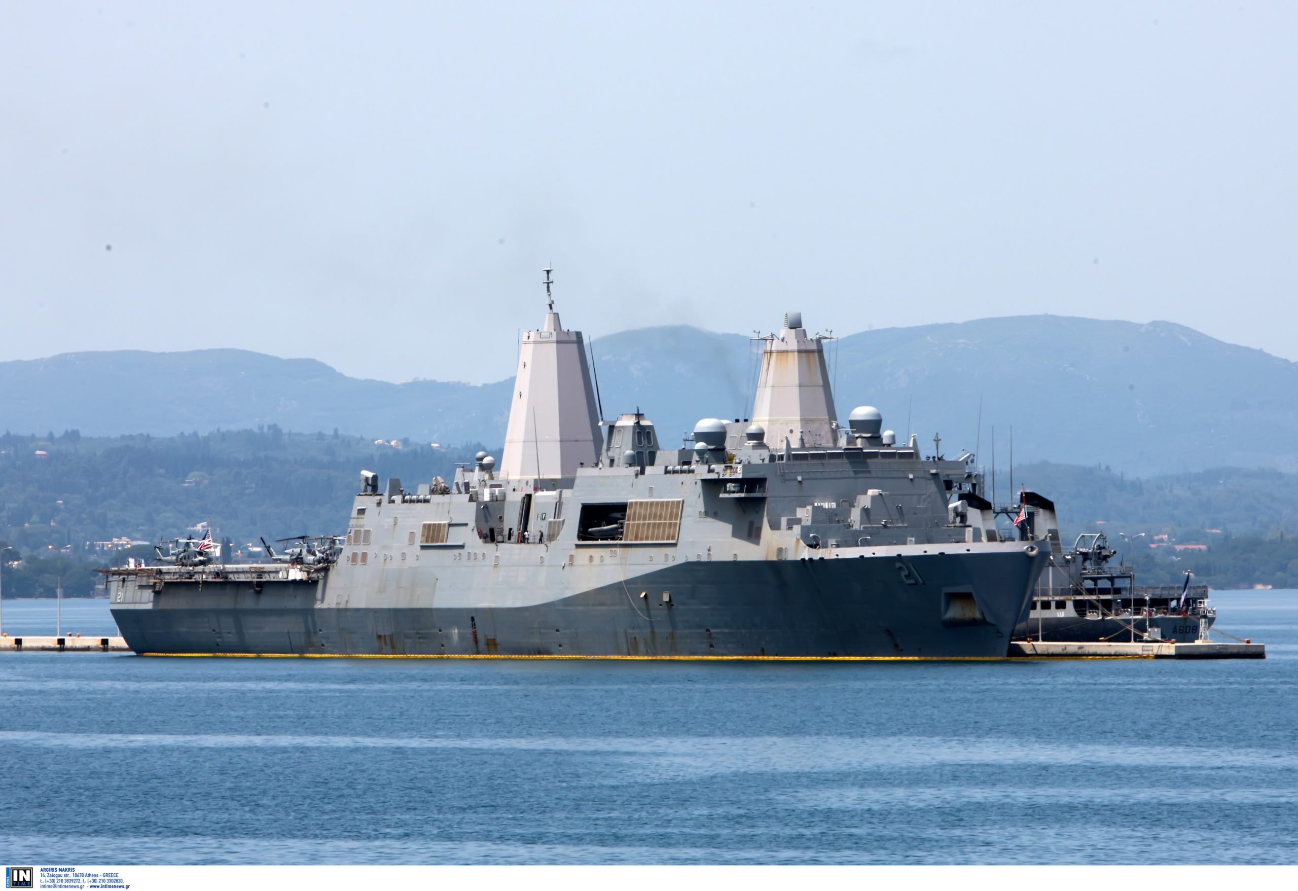 Στην Κέρκυρα το πολεμικό πλοίο των ΗΠΑ που φτιάχτηκε από 7,5 τόνους συντρίμμια των Δίδυμων Πύργων (βίντεο)