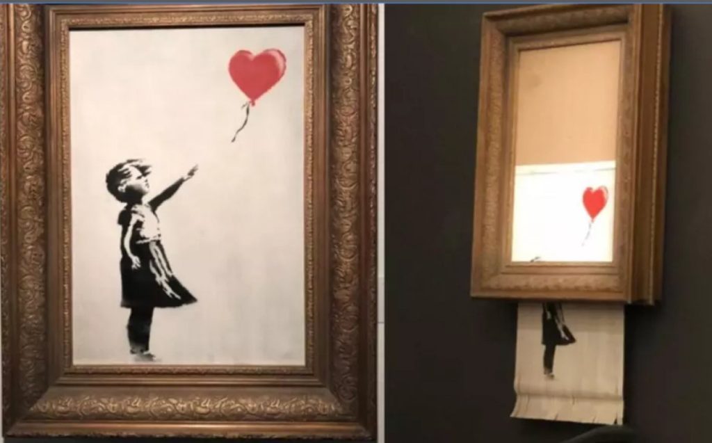 Διπλασίασε την αξία του το έργο του Banksy που αυτοκαταστράφηκε (βίντεο)