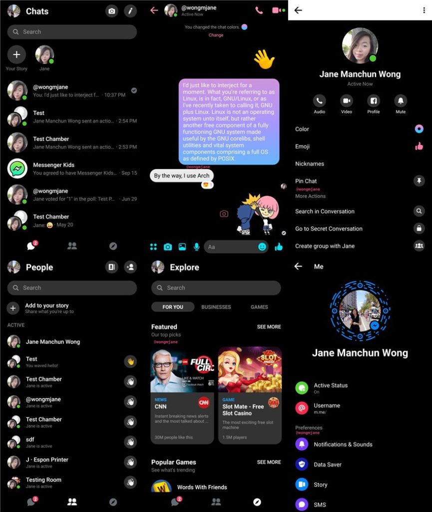 Facebook: Νέο dark mode για το Facebook Messenger