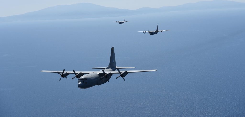 «Κέρβερος 2019»: C-130J της USAF με C-130H της ΠΑ πάνω από το Αιγαίο