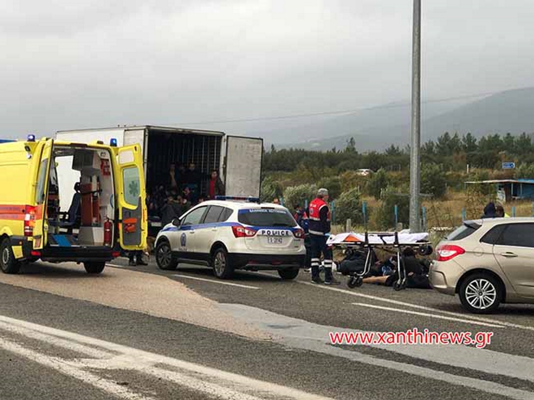 Ακριβώς όπως στο Έσσεξ: 80 αλλοδαποί κλεισμένοι σε φορτηγό στην Ξάνθη (φωτό, βίντεο)