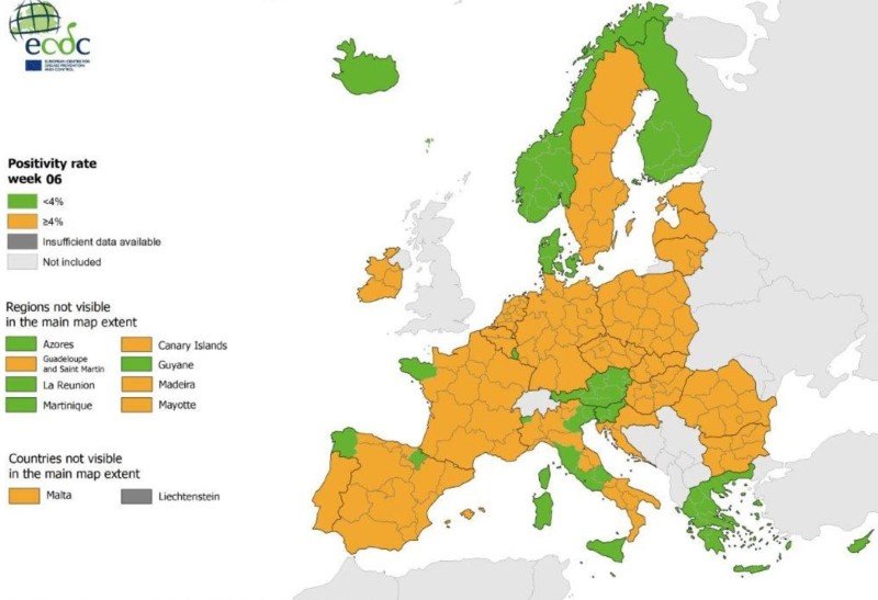 Χάρτες ECDC: Στο «πορτοκαλί» Αττική, Κρήτη και πολλά νησιά