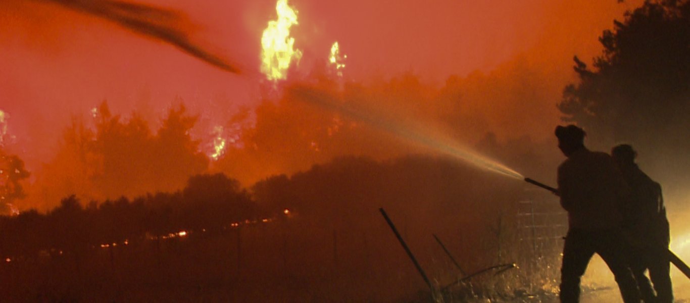 Φωτιά στην Ηλεία: Μεγάλο πύρινο μέτωπο στην περιοχή Νεμούτα (βίντεο)