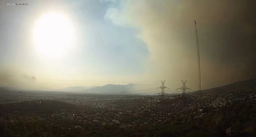 Βόρεια Αττική: Το δράμα από την μεγάλη πυρκαγιά αποτυπωμένο σε κάμερα του Εθνικού Αστεροσκοπείο Αθηνών