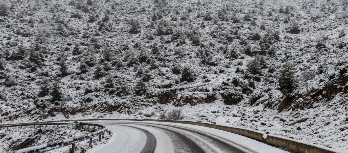 Νέο «κύμα» κακοκαιρίας πλήττει την Εύβοια – Σφοδρή χιονόπτωση (βίντεο)