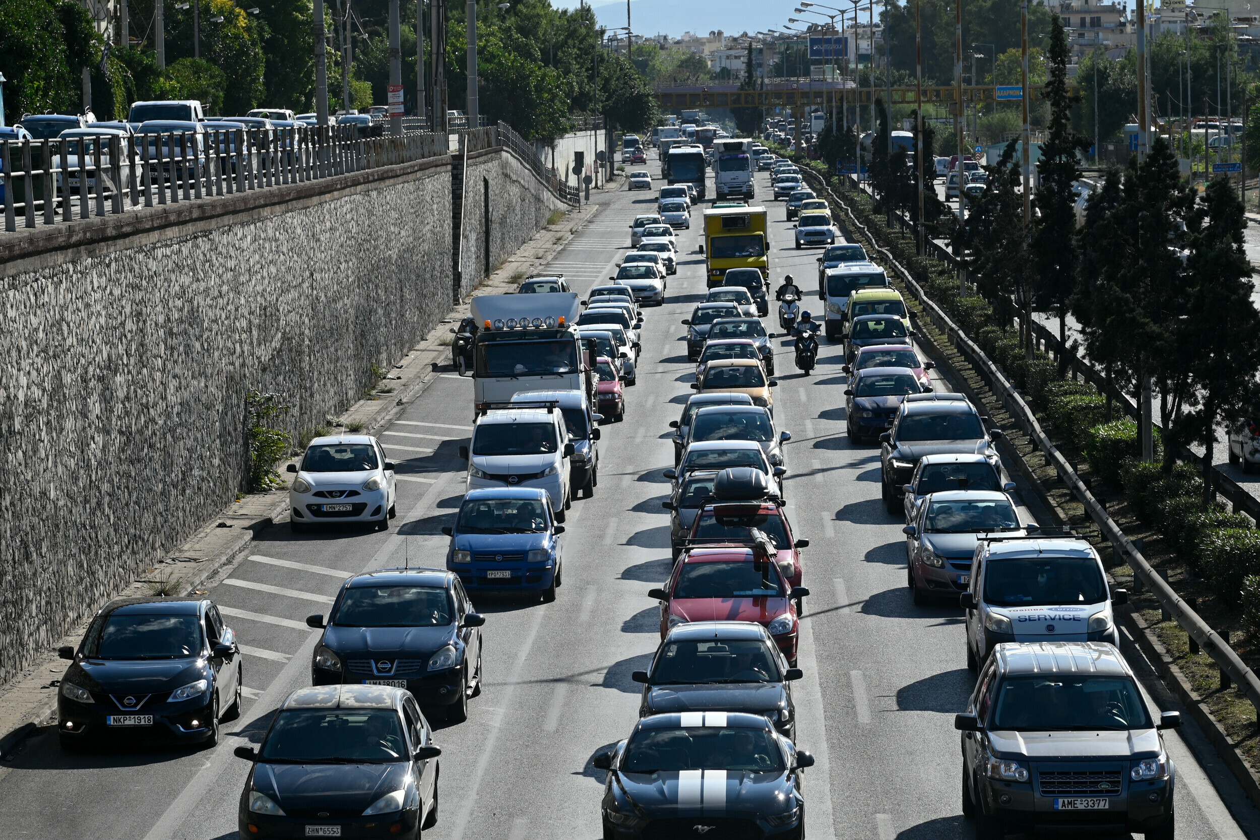 Κίνηση: Μποτιλιαρισμένη η άνοδος του Κηφισού (χάρτης)