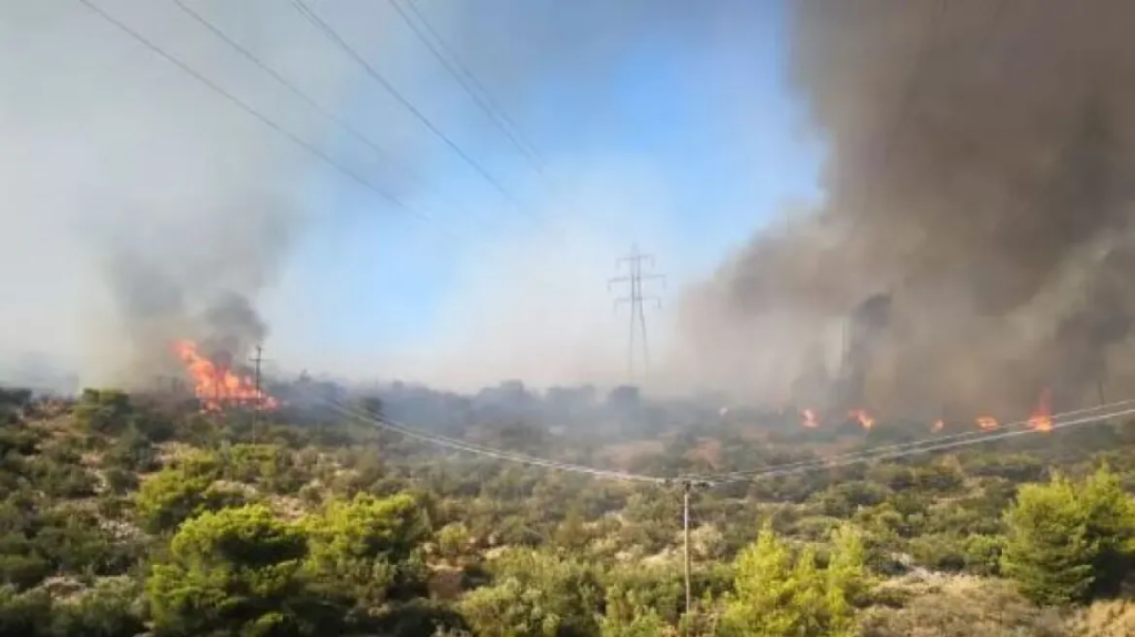 Φωτιά στη Μάνδρα – Μήνυμα από το 112