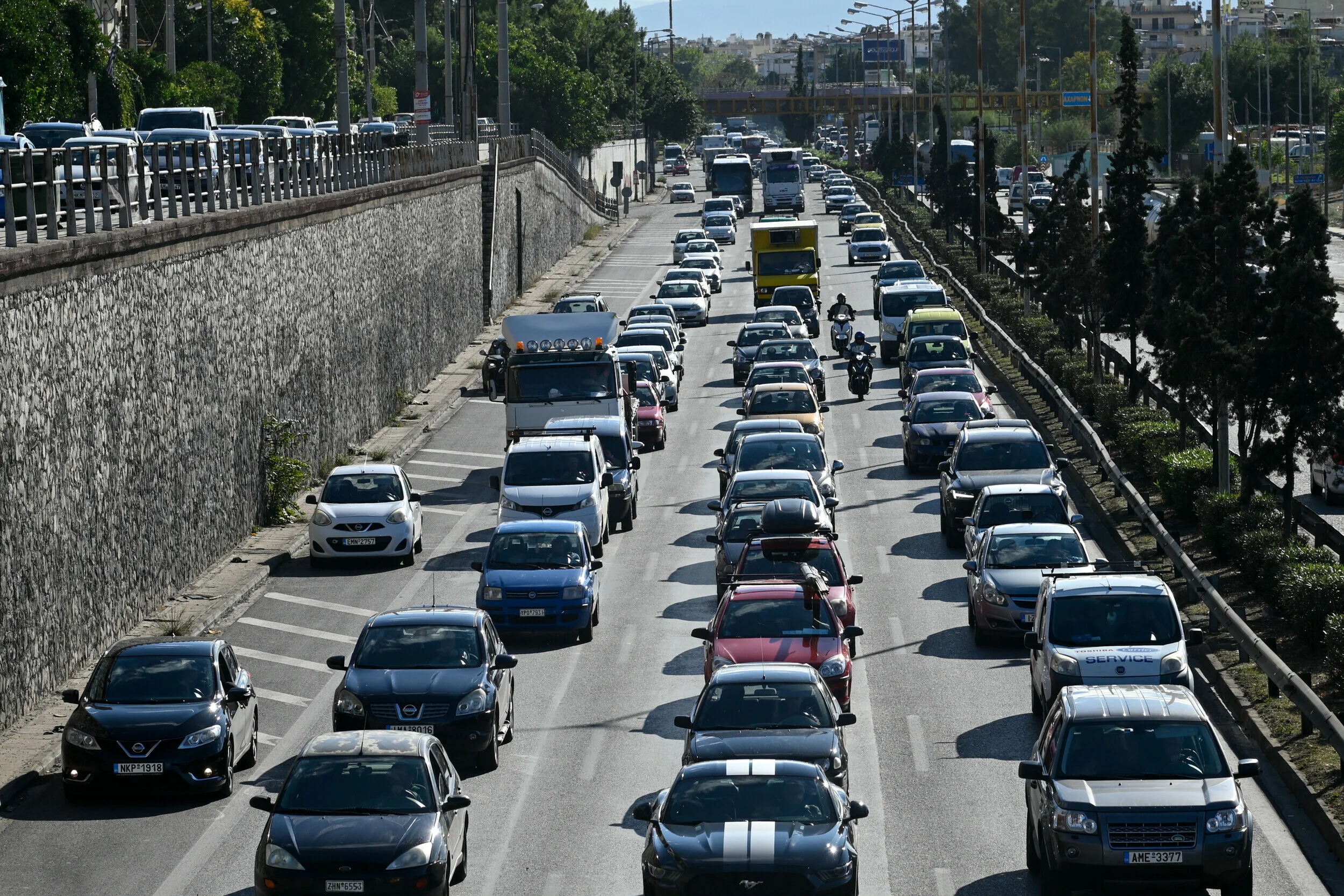 Κίνηση στους δρόμους: Μποτιλιάρισμα στον Κηφισό από νωρίς το πρωί