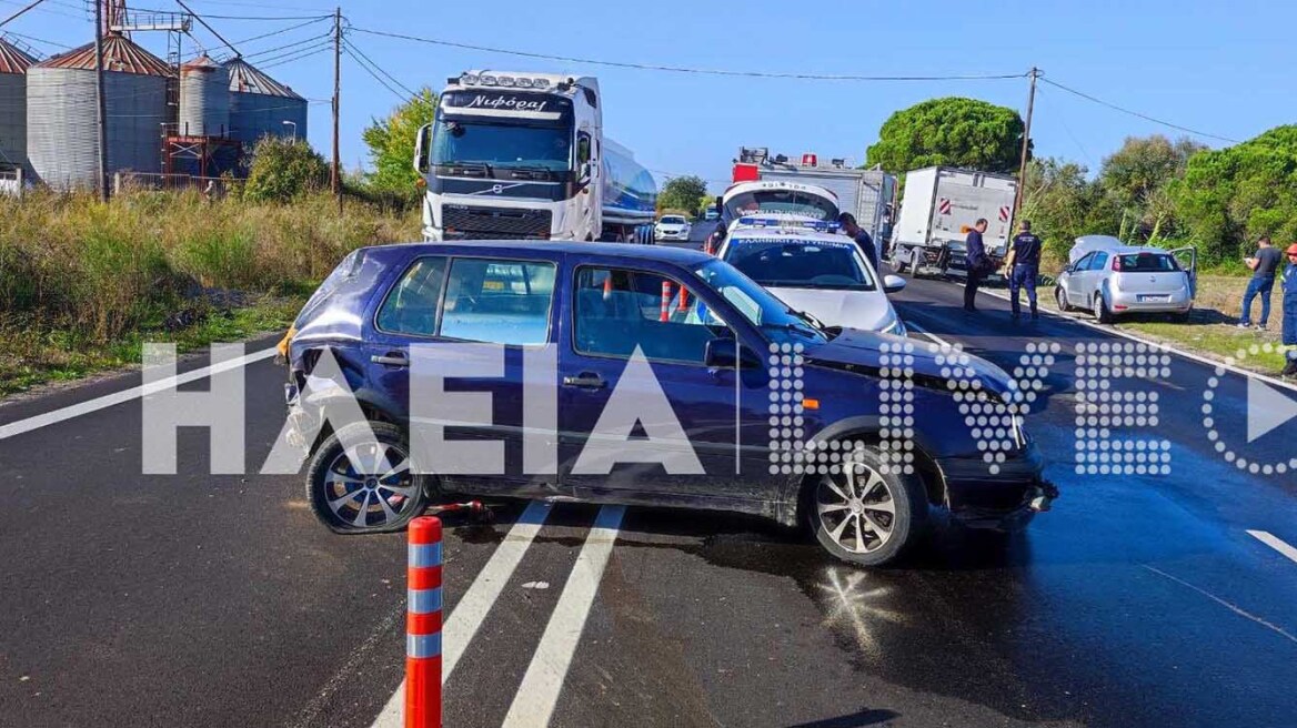 Καραμπόλα οχημάτων στην εθνική οδό Πατρών-Πύργου: Αναφορές για εγκλωβισμένους