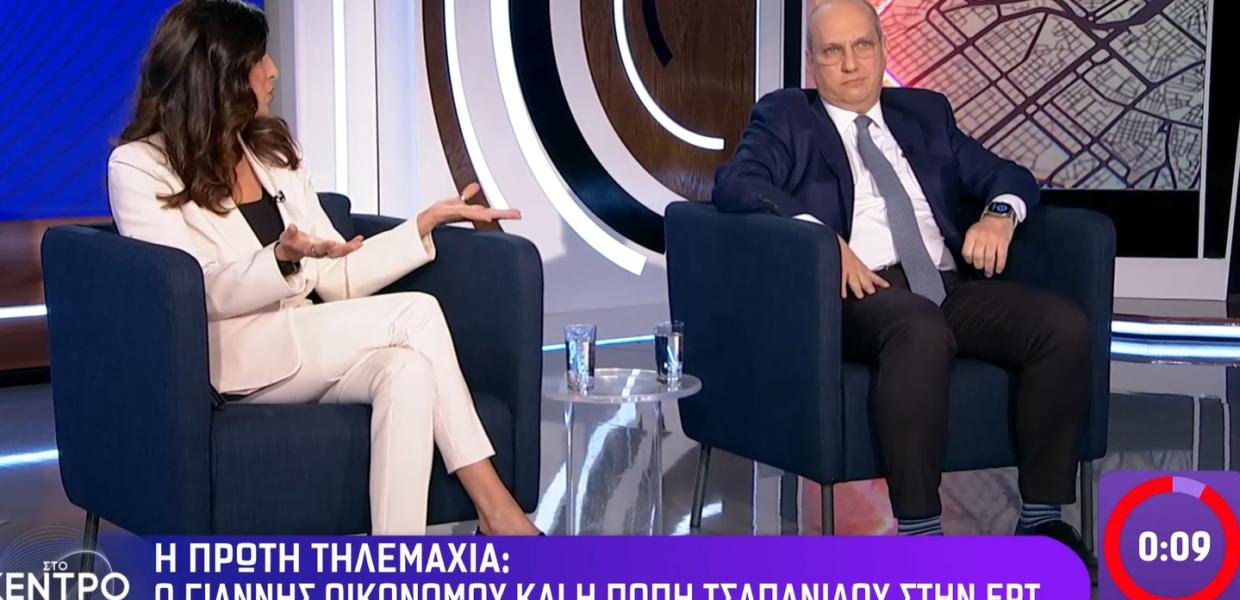 Ντιμπέιτ του Γ.Οικονόμου και της Π.Τσαπανίδου: «Σύγκρουση» για οικονομία, υποκλοπές και πλειστηριασμούς