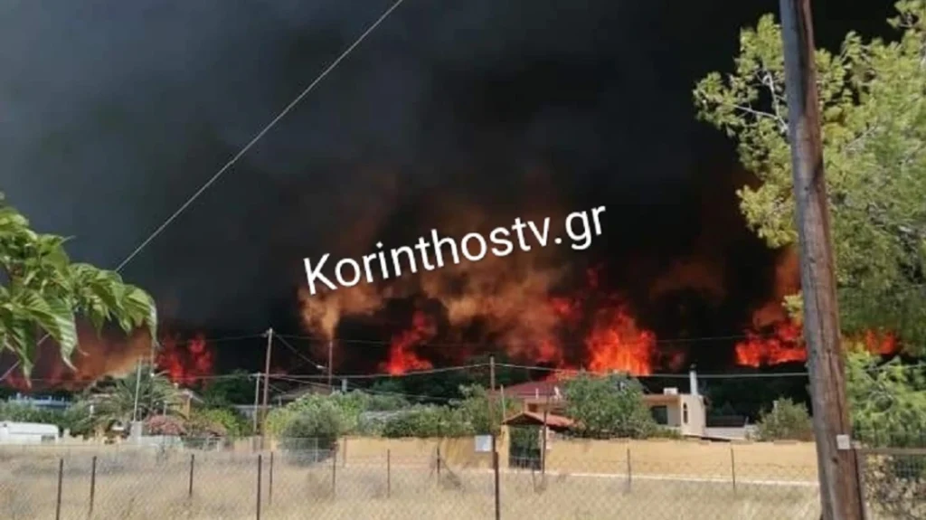 Φωτιά στο Λουτράκι: Εκκενώθηκε η αθλητική κατασκήνωση «Sport Camp» – Απομακρύνθηκαν 800 παιδιά