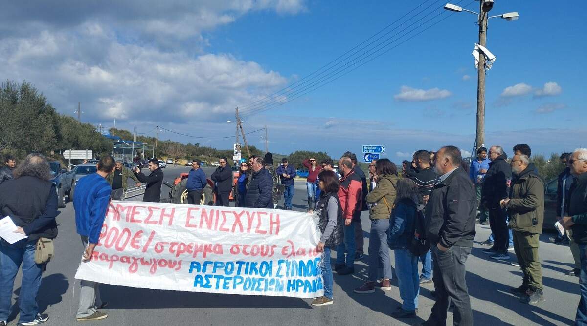 Κρήτη: Κλιμακώνονται οι κινητοποιήσεις των αγροτών – Στήνουν μπλόκο στην εθνική Χανίων-Ρεθύμνου