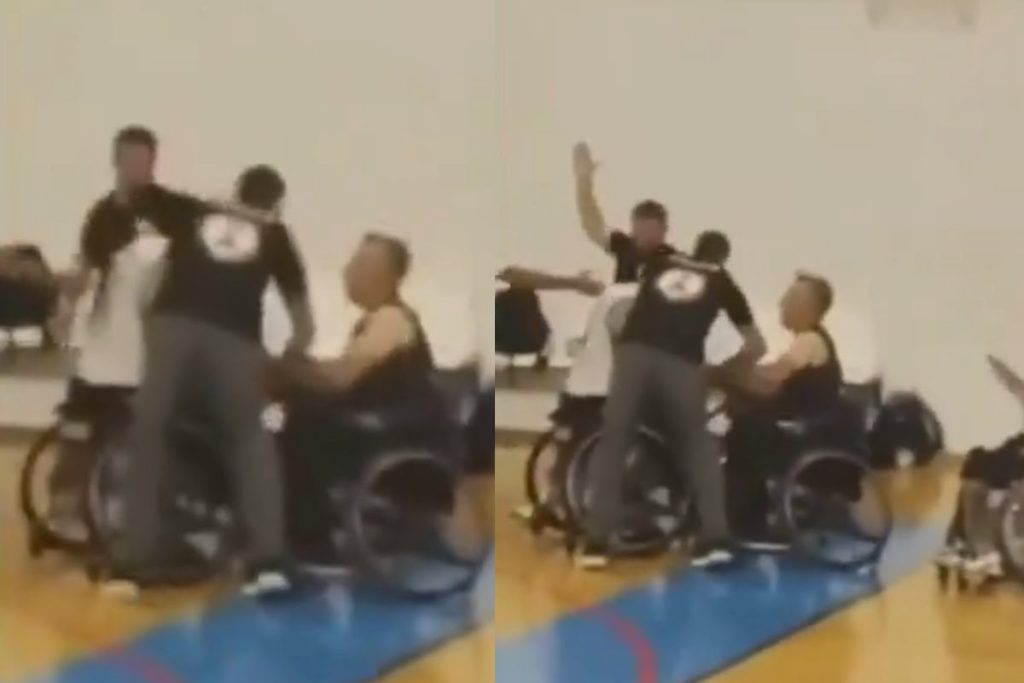 Θλιβερές εικόνες: Οπαδός χτύπησε αθλητή με αμαξίδιο του Παναθηναϊκού στον τελικό κυπέλλου μπάσκετ