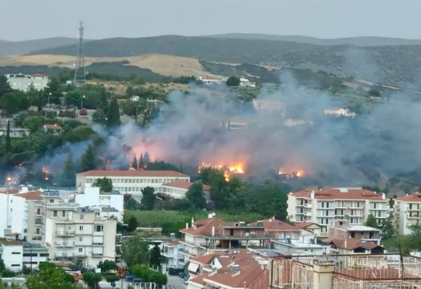 Λιβαδειά: Φωτιά σε εξέλιξη μια ανάσα από το νοσοκομείο