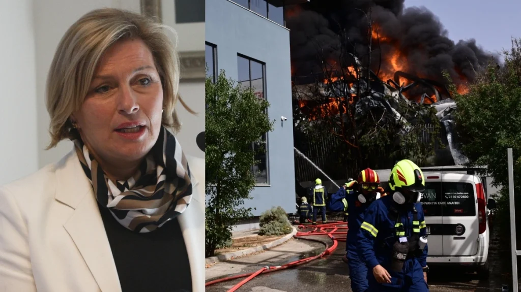 Φωτιά σε εργοστάσιο στην Κάτω Κηφισιά: «Δεν υπάρχουν εγκλωβισμένοι» λέει η Μ.Γκάγκα