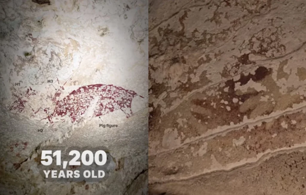 Αυτή είναι η παλαιότερη σπηλαιογραφία στον κόσμο – Εντοπίστηκε στην Ινδονησία και είναι τουλάχιστον 51.000 ετών