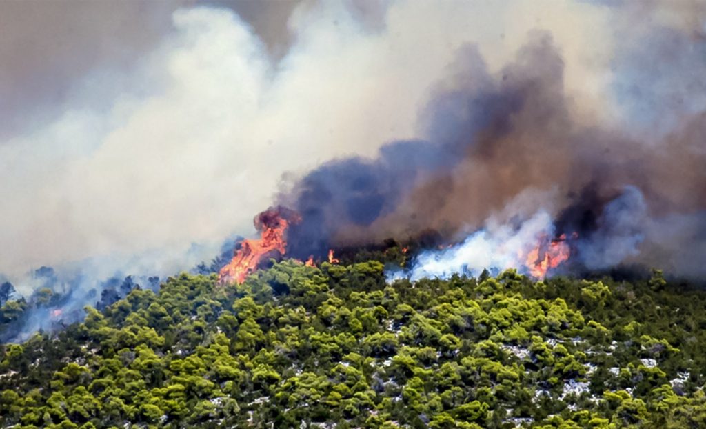 Τέθηκε υπό έλεγχο η φωτιά που είχε ξεσπάσει στο Μαρκόπουλο Αττικής (upd)