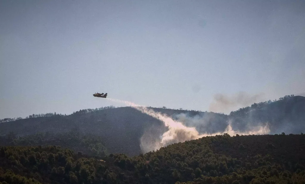 Ξέσπασε φωτιά και στην Βοιωτία – Ρίψεις νερού από 2 αεροσκάφη