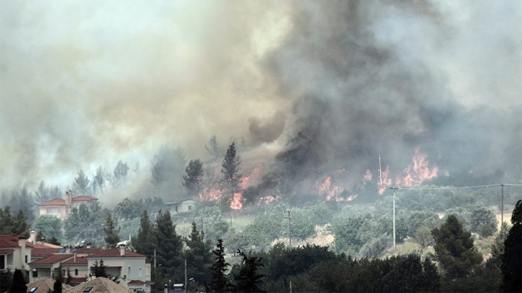 Φωτιά στην Αττική: Στις φλόγες τυλίχτηκε σπίτι στον Διόνυσο