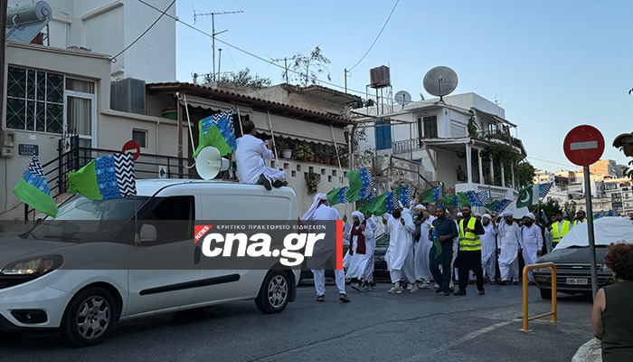 Κρήτη: Πορεία εκατοντάδων Πακιστανών της οργάνωσης Dawat-e-Islami στους δρόμους του Αγίου Νικολάου!