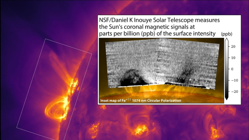 Το τηλεσκόπιο Daniel K. Inouye δημιούργησε τους πρώτους λεπτομερείς χάρτες των μαγνητικών πεδίων του στέμματος του Ήλιου