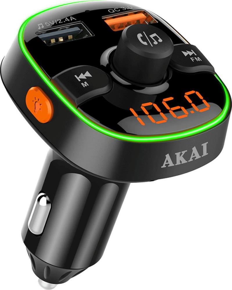 Akai FMT-52BT FM transmitter με LED, Hands Free, φορτιστή αυτοκινήτου