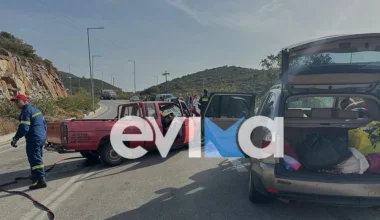 Θανατηφόρο τροχαίο με έναν νεκρό στην Εύβοια – Δείτε φωτογραφίες 