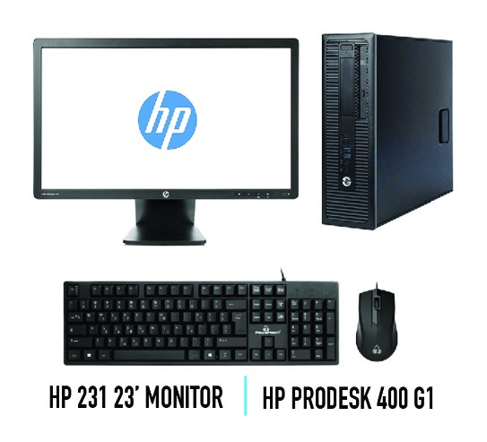 Σετ Hp ProDesk 400 G1 & HP monitor 23″ & SET Keyboard/Mouse