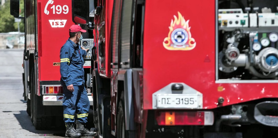 Πυρκαγιά ξέσπασε κοντά στην Ιερά Μονή Βροντησίου στο δήμο Φαιστού