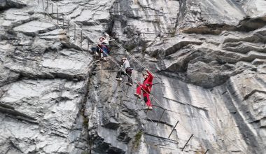 Κίνα: Η «αιωρούμενη» σκάλα που «κόβει την ανάσα» – Για μια τρομακτική εμπειρία μιλάνε οι αναβάτες της (βίντεο)