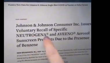 Η Johnson & Johnson προσθέτει καρκινογόνες ουσίες στα αντηλιακά της και μετά πουλά προϊόντα για τη θεραπεία τους!