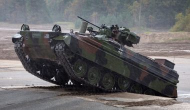 Βίντεο: Η στιγμή που ένα γερμανικό IFV Μarder «βαλτώνει» στα λασπωμένα νερά του Κουρσκ